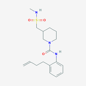 molecular formula C18H27N3O3S B7000932 N-(2-but-3-enylphenyl)-3-(methylsulfamoylmethyl)piperidine-1-carboxamide 