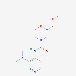 molecular formula C15H24N4O3 B7000996 N-[3-(dimethylamino)pyridin-4-yl]-2-(ethoxymethyl)morpholine-4-carboxamide 