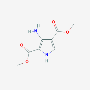 molecular formula C8H10N2O4 B070012 2,4-dimethyl 3-amino-1H-pyrrole-2,4-dicarboxylate CAS No. 180059-04-5