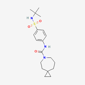 molecular formula C19H29N3O3S B7001560 N-[4-(tert-butylsulfamoyl)phenyl]-6-azaspiro[2.6]nonane-6-carboxamide 
