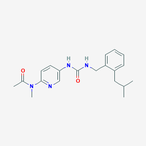molecular formula C20H26N4O2 B7001594 N-methyl-N-[5-[[2-(2-methylpropyl)phenyl]methylcarbamoylamino]pyridin-2-yl]acetamide 
