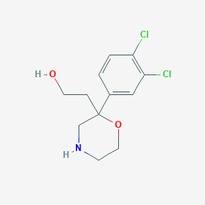 molecular formula C12H15Cl2NO2 B070018 2-[2-(3,4-Dichlorophenyl)morpholin-2-YL]ethanol CAS No. 191673-56-0