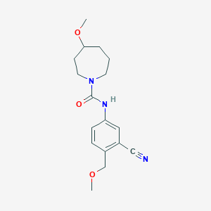 molecular formula C17H23N3O3 B7001902 N-[3-cyano-4-(methoxymethyl)phenyl]-4-methoxyazepane-1-carboxamide 