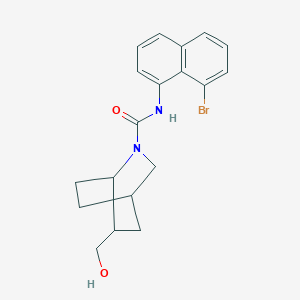 molecular formula C19H21BrN2O2 B7002020 N-(8-bromonaphthalen-1-yl)-6-(hydroxymethyl)-2-azabicyclo[2.2.2]octane-2-carboxamide 