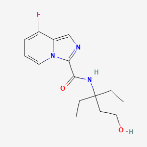 molecular formula C15H20FN3O2 B7002034 N-(3-ethyl-1-hydroxypentan-3-yl)-8-fluoroimidazo[1,5-a]pyridine-3-carboxamide 