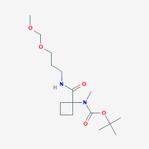 molecular formula C16H30N2O5 B7002183 tert-butyl N-[1-[3-(methoxymethoxy)propylcarbamoyl]cyclobutyl]-N-methylcarbamate 