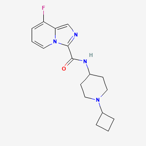 molecular formula C17H21FN4O B7002220 N-(1-cyclobutylpiperidin-4-yl)-8-fluoroimidazo[1,5-a]pyridine-3-carboxamide 
