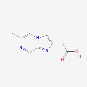 molecular formula C9H9N3O2 B070024 2-(6-Methylimidazo[1,2-a]pyrazin-2-yl)acetic acid CAS No. 190381-49-8