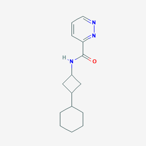 molecular formula C15H21N3O B7002433 N-(3-cyclohexylcyclobutyl)pyridazine-3-carboxamide 