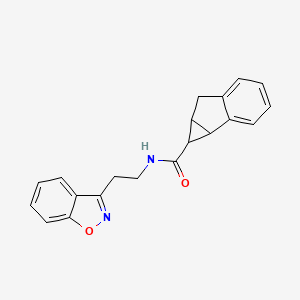 molecular formula C20H18N2O2 B7002484 N-[2-(1,2-benzoxazol-3-yl)ethyl]-1,1a,6,6a-tetrahydrocyclopropa[a]indene-1-carboxamide 