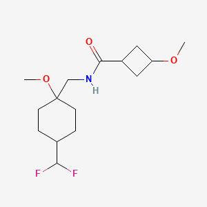 molecular formula C15H25F2NO3 B7002532 N-[[4-(difluoromethyl)-1-methoxycyclohexyl]methyl]-3-methoxycyclobutane-1-carboxamide 