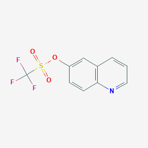 molecular formula C10H6F3NO3S B070026 喹啉-6-基三氟甲磺酸酯 CAS No. 173089-80-0