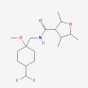 molecular formula C17H29F2NO3 B7002602 N-[[4-(difluoromethyl)-1-methoxycyclohexyl]methyl]-2,4,5-trimethyloxolane-3-carboxamide 
