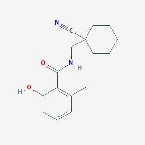 molecular formula C16H20N2O2 B7002627 N-[(1-cyanocyclohexyl)methyl]-2-hydroxy-6-methylbenzamide 