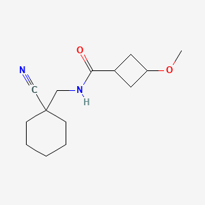 molecular formula C14H22N2O2 B7002673 N-[(1-cyanocyclohexyl)methyl]-3-methoxycyclobutane-1-carboxamide 