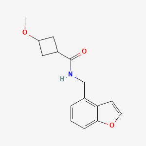 molecular formula C15H17NO3 B7002763 N-(1-benzofuran-4-ylmethyl)-3-methoxycyclobutane-1-carboxamide 
