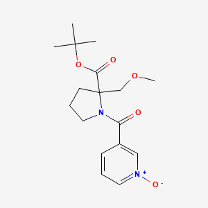 molecular formula C17H24N2O5 B7002992 Tert-butyl 2-(methoxymethyl)-1-(1-oxidopyridin-1-ium-3-carbonyl)pyrrolidine-2-carboxylate 