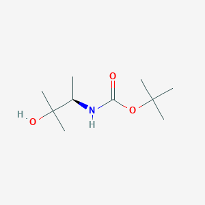 molecular formula C10H21NO3 B070030 Carbamic acid, [(1R)-2-hydroxy-1,2-dimethylpropyl]-, 1,1-dimethylethyl ester CAS No. 186466-64-8