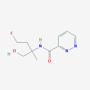 molecular formula C10H14FN3O2 B7003003 N-(4-fluoro-1-hydroxy-2-methylbutan-2-yl)pyridazine-3-carboxamide 