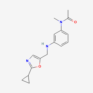 molecular formula C16H19N3O2 B7003012 N-[3-[(2-cyclopropyl-1,3-oxazol-5-yl)methylamino]phenyl]-N-methylacetamide 