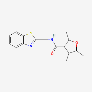 molecular formula C18H24N2O2S B7003540 N-[2-(1,3-benzothiazol-2-yl)propan-2-yl]-2,4,5-trimethyloxolane-3-carboxamide 