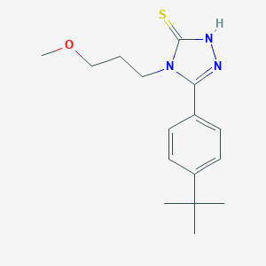 molecular formula C16H23N3OS B070036 3-[4-(tert-butyl)phenyl]-4-(3-methoxypropyl)-4,5-dihydro-1H-1,2,4-triazole-5-thione CAS No. 175334-68-6