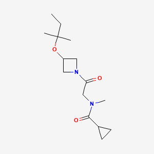 molecular formula C15H26N2O3 B7003658 N-methyl-N-[2-[3-(2-methylbutan-2-yloxy)azetidin-1-yl]-2-oxoethyl]cyclopropanecarboxamide 