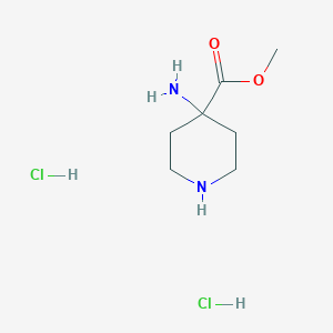 molecular formula C7H16Cl2N2O2 B070038 Methyl 4-aminopiperidine-4-carboxylate dihydrochloride CAS No. 161315-19-1