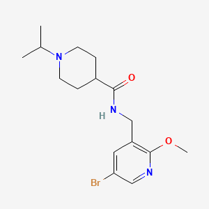 molecular formula C16H24BrN3O2 B7003852 N-[(5-bromo-2-methoxypyridin-3-yl)methyl]-1-propan-2-ylpiperidine-4-carboxamide 