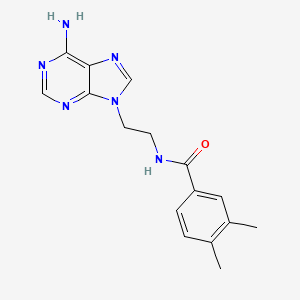 molecular formula C16H18N6O B7003883 N-[2-(6-aminopurin-9-yl)ethyl]-3,4-dimethylbenzamide 