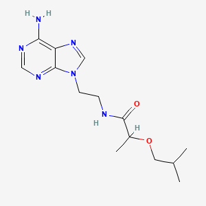molecular formula C14H22N6O2 B7003890 N-[2-(6-aminopurin-9-yl)ethyl]-2-(2-methylpropoxy)propanamide 