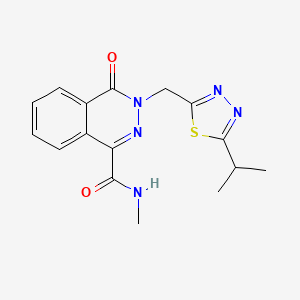 molecular formula C16H17N5O2S B7003992 N-methyl-4-oxo-3-[(5-propan-2-yl-1,3,4-thiadiazol-2-yl)methyl]phthalazine-1-carboxamide 