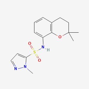 molecular formula C15H19N3O3S B7004365 N-(2,2-dimethyl-3,4-dihydrochromen-8-yl)-2-methylpyrazole-3-sulfonamide 