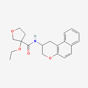 molecular formula C20H23NO4 B7004403 N-(2,3-dihydro-1H-benzo[f]chromen-2-yl)-3-ethoxyoxolane-3-carboxamide 