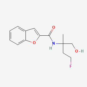 molecular formula C14H16FNO3 B7004420 N-(4-fluoro-1-hydroxy-2-methylbutan-2-yl)-1-benzofuran-2-carboxamide 