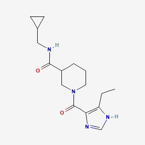 molecular formula C16H24N4O2 B7004943 N-(cyclopropylmethyl)-1-(5-ethyl-1H-imidazole-4-carbonyl)piperidine-3-carboxamide 