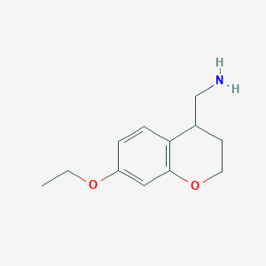 molecular formula C12H17NO2 B070050 (7-Ethoxychroman-4-yl)methanamine CAS No. 192449-10-8