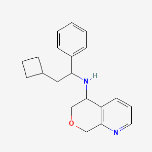 molecular formula C20H24N2O B7005085 N-(2-cyclobutyl-1-phenylethyl)-6,8-dihydro-5H-pyrano[3,4-b]pyridin-5-amine 
