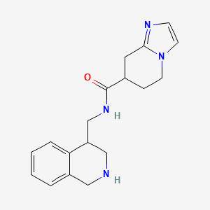molecular formula C18H22N4O B7005088 N-(1,2,3,4-tetrahydroisoquinolin-4-ylmethyl)-5,6,7,8-tetrahydroimidazo[1,2-a]pyridine-7-carboxamide 