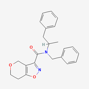 molecular formula C23H24N2O3 B7005106 N-benzyl-N-(1-phenylpropan-2-yl)-6,7-dihydro-4H-pyrano[3,4-d][1,2]oxazole-3-carboxamide 