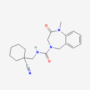 molecular formula C19H24N4O2 B7005112 N-[(1-cyanocyclohexyl)methyl]-1-methyl-2-oxo-3,5-dihydro-1,4-benzodiazepine-4-carboxamide 