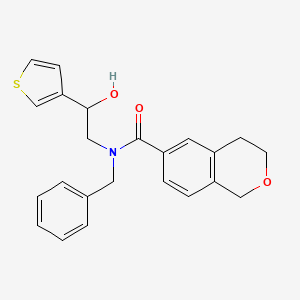 molecular formula C23H23NO3S B7005224 N-benzyl-N-(2-hydroxy-2-thiophen-3-ylethyl)-3,4-dihydro-1H-isochromene-6-carboxamide 