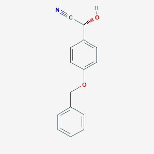 molecular formula C15H13NO2 B070053 (2R)-2-hydroxy-2-(4-phenylmethoxyphenyl)acetonitrile CAS No. 189683-89-4