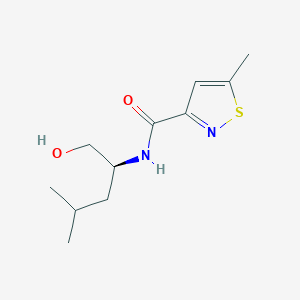 molecular formula C11H18N2O2S B7005888 N-[(2S)-1-hydroxy-4-methylpentan-2-yl]-5-methyl-1,2-thiazole-3-carboxamide 