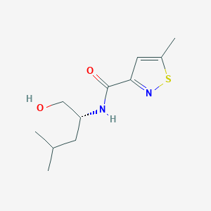 molecular formula C11H18N2O2S B7005901 N-[(2R)-1-hydroxy-4-methylpentan-2-yl]-5-methyl-1,2-thiazole-3-carboxamide 
