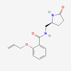 molecular formula C15H18N2O3 B7006015 N-[[(2S)-5-oxopyrrolidin-2-yl]methyl]-2-prop-2-enoxybenzamide 
