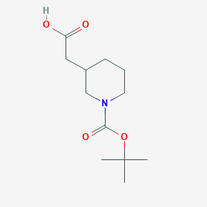 molecular formula C12H21NO4 B070066 1-Boc-piperidine-3-acetic acid CAS No. 183483-09-2