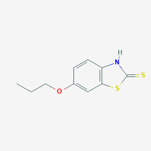 molecular formula C10H11NOS2 B070067 2(3H)-Benzothiazolethione,6-propoxy-(9CI) CAS No. 164397-65-3