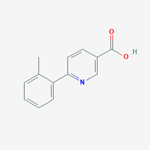 molecular formula C13H11NO2 B070068 6-(o-Tolyl)nicotinic acid CAS No. 175153-32-9