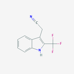 molecular formula C11H7F3N2 B070069 2-(2-(Trifluoromethyl)-1H-indol-3-YL)acetonitrile CAS No. 174907-40-5